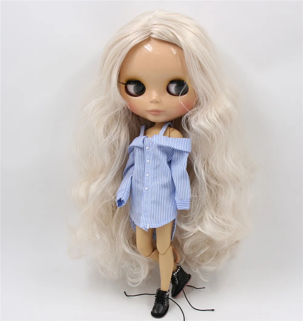 ICY DBS Blyth Doll 1/6 bjd toy joint body tan skin doll 30cm shiny face for DIY custom doll