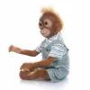 55CM Realistic Monkey Reborn Doll Soft Cloth Body Boy Girl Toddler Companion Playing House Toy Christmas New Year Gift
