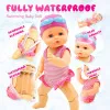 Swimming Doll Waterproof Doll with Movable Joint Battery Powered Detachable Suit Cute Realistic Doll Baby Doll Kids Bathroom Toy