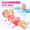 Swimming Doll Waterproof Doll with Movable Joint Battery Powered Detachable Suit Cute Realistic Doll Baby Doll Kids Bathroom Toy