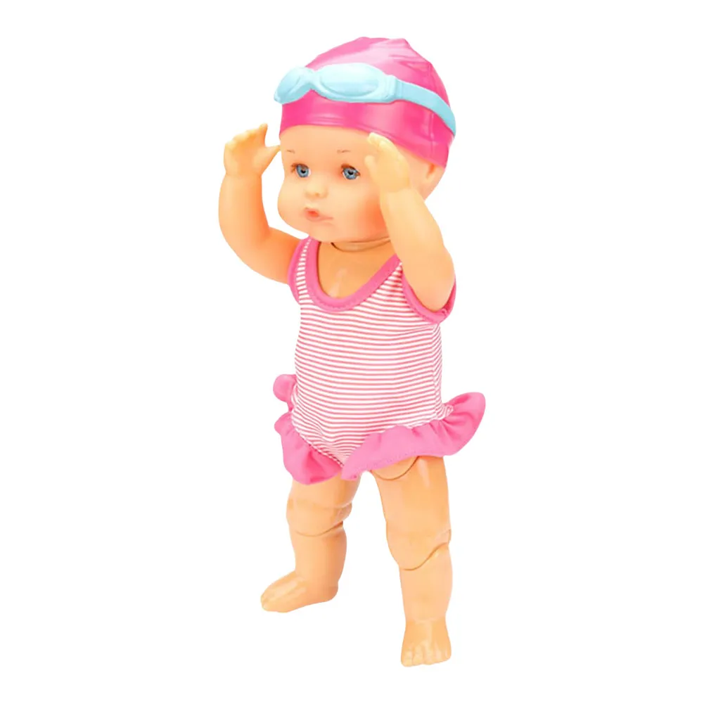 Swimming Doll Waterproof Doll with Movable Joint Battery Powered Detachable Suit Cute Realistic Doll Baby Doll Kids Bathroom Toy
