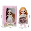 1pc Mini Cute Doll Girl Simulation Princess Costume Doll Model Random style Accompanies Doll With Movable Joints