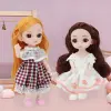 1pc Mini Cute Doll Girl Simulation Princess Costume Doll Model Random style Accompanies Doll With Movable Joints