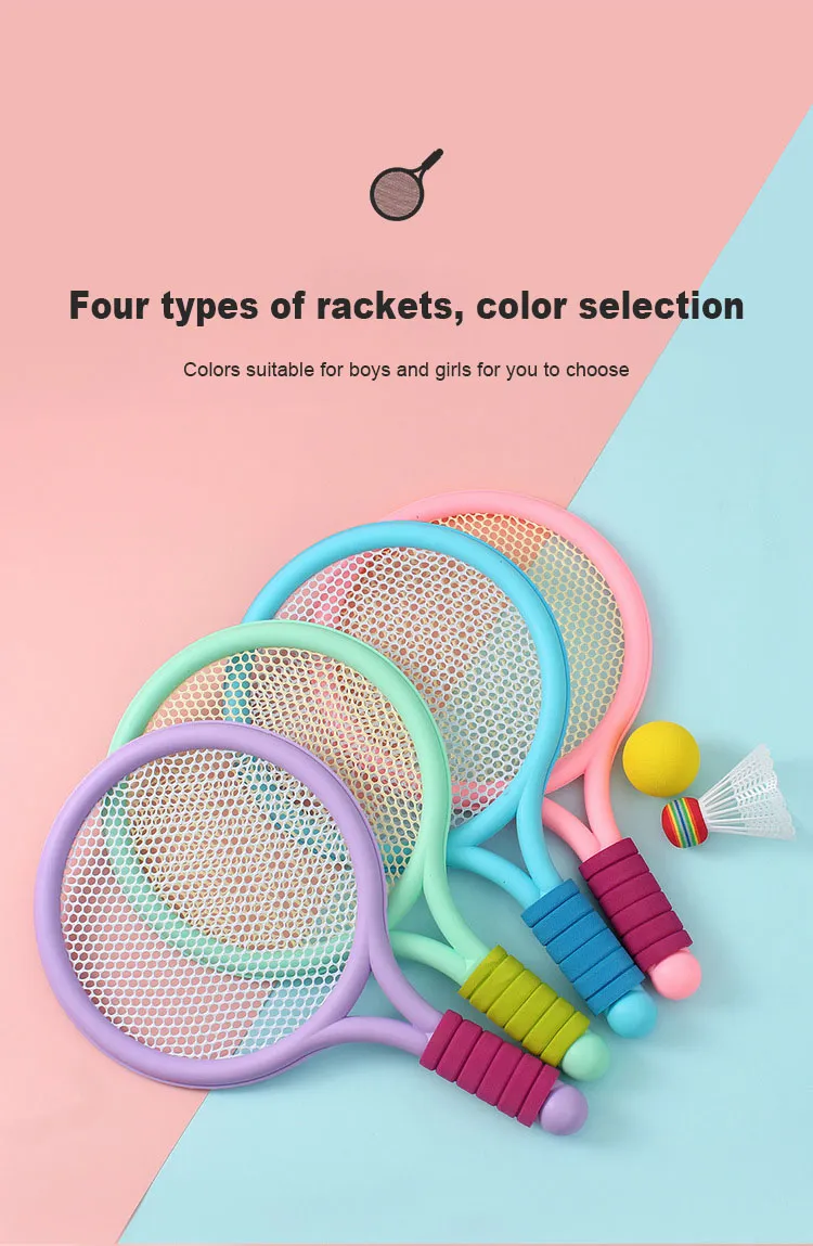 Racket Tennis for Children Outdoor Sports Badminton Racket Kindergarten Toy Set for 3-12years Old Badminton Sets