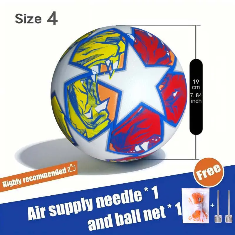 Standard Size 5 Size 4 Soccer Ball Professional Outdoors Sports Match Balls Training Seamless Football High Quality Pu Material