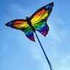 1.45m Colorful Butterfly Kite for Kids, Easy Steering & Stable Flight with String Line, Outdoor Sports Flying Toy
