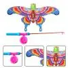 Children Kite Toy Cartoon Eagle Foldable Mini Plastic Toys Kite Hand Brake Fishing Rod Butterflies For Kids Outdoor Toy For Fun