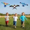 1Set Cartoon Butterfly & Eagle Kite for Kids - 164ft/50m String with Handle - Summer Outdoor Flying Kite Toy for Children