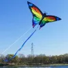 Colorful Butterfly Kite With 100M Handle Line Beautiful Butterfly 1.45M Kite Air Bounce Children's Kite Outdoor Sports Toys