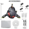 1.8M Inflatable Toys Black Cat Shakes Head Garden Party Ornament Built-in LED Lights Up Ghost Festival Yard Garden Lawn Indoor