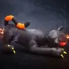 1.8M Inflatable Toys Black Cat Shakes Head Garden Party Ornament Built-in LED Lights Up Ghost Festival Yard Garden Lawn Indoor