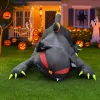1.8M Inflatable Toys Black Cat Shakes Head Garden Party Ornament Built-in LED Lights Up Ghost Festival Yard Garden Lawn Indoor