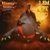 1.8M Inflatable Toys Black Cat Shakes Head Garden Party Ornament Built-in LED Lights Up Ghost Festival Yard Garden Lawn Indoor