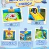 Inflatable Bounce House with Blower for Kids 3-6 y/o, Jumping Castle with Slide, 112x63x67'' Toddlers Bouncer with Ball Pit, Bou