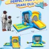 Inflatable Bounce House with Blower for Kids 3-6 y/o, Jumping Castle with Slide, 112x63x67'' Toddlers Bouncer with Ball Pit, Bou
