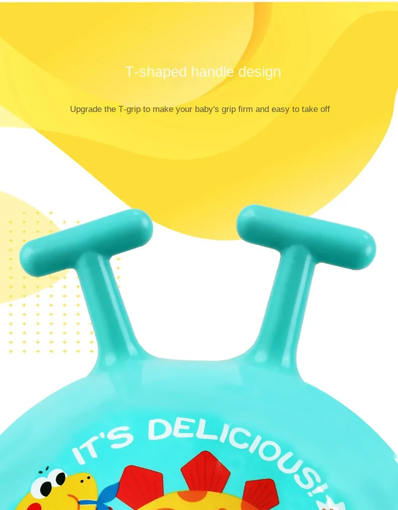 45CM Cartoon Bouncing Jumping Ball with Handle PVC Children Outdoor Sports Inflatable Balls Beach Pool Toys for Kids Baby