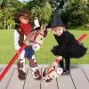 37 Inches Inflatable Stick Horse Head Pony Stick Balloon Cowboy Cowgirl Farm Animal Themed Birthday Party Decor Gift Toy