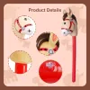 37 Inches Inflatable Stick Horse Head Pony Stick Balloon Cowboy Cowgirl Farm Animal Themed Birthday Party Decor Gift Toy