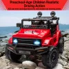 12V Kids Ride On Truck with Remote Control Spring Suspension Bluetooth Connectivity and Led Lights Ride On Toys for 3-6 yrs