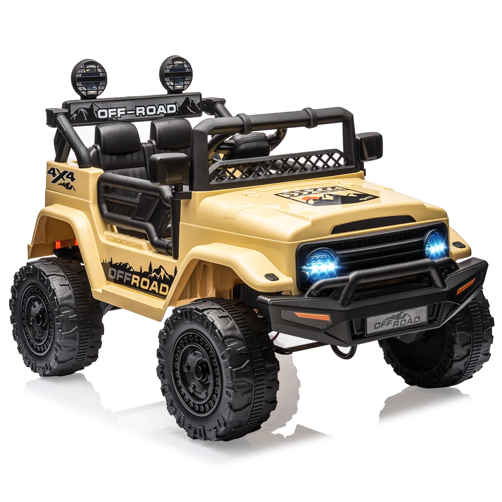 12V Kids Ride On Truck with Remote Control Spring Suspension Bluetooth Connectivity and Led Lights Ride On Toys for 3-6 yrs