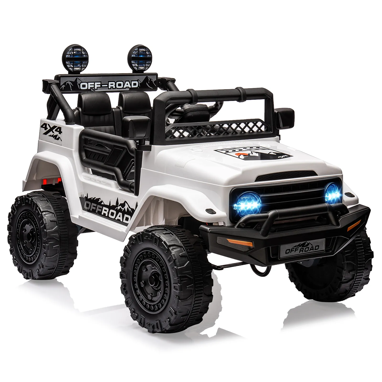 12V Kids Ride On Truck with Remote Control Spring Suspension Bluetooth Connectivity and Led Lights Ride On Toys for 3-6 yrs