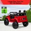 12V Kids Ride On Truck with Remote Control Spring Suspension Bluetooth Connectivity and Led Lights Ride On Toys for 3-6 yrs