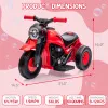 Ride on Motorbike Car, Hetoy 6V Battery Powered Electric Motorcycle 1.9 MPH Speed w/LED Headlights,Music, Pedal, Forward/Reserve