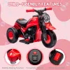 Ride on Motorbike Car, Hetoy 6V Battery Powered Electric Motorcycle 1.9 MPH Speed w/LED Headlights,Music, Pedal, Forward/Reserve