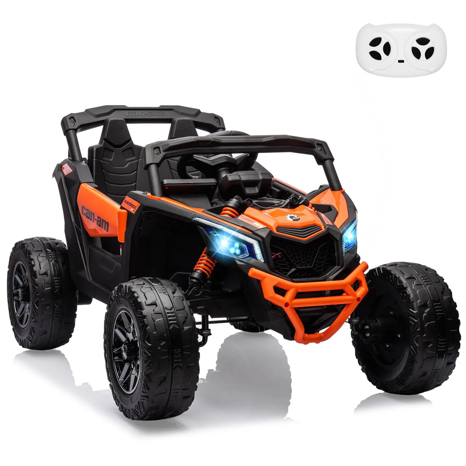 Kids UTV, Electric Ride on UTV Car, Licensed Can-Am Electric Off-Road Car, Ride On Truck Car w/Remote Control, Large Seat