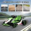 24V Go Kart for Kids 6+ Ride On Drift Kart with 200W*2 Extra Powerful Motors 8.1MPH High Speed Drifting with Music Horn