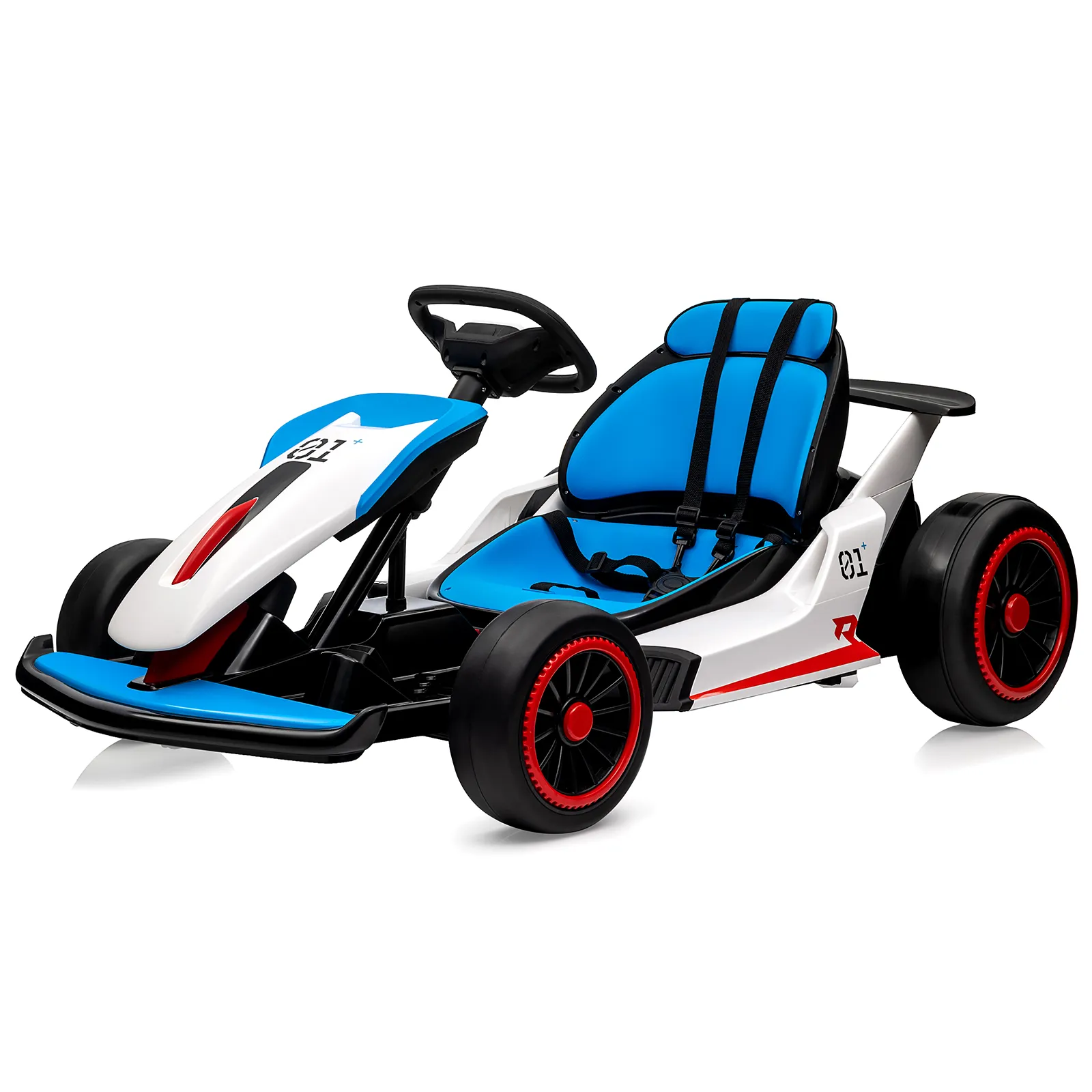 24V Go Kart for Kids 6+ Ride On Drift Kart with 200W*2 Extra Powerful Motors 8.1MPH High Speed Drifting with Music Horn