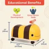 Wooden Bee Ride-On Toy, ride on toys ,bee ride-on is made from natural wood
