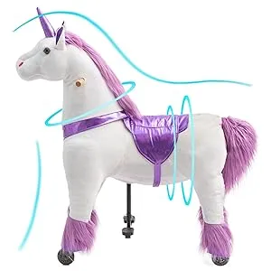 Ride on Unicorn Toy for Kids 4 to 9 Years, Unicorn Ride on Toy  No Battery or Electricity, Max Load 165 LBS