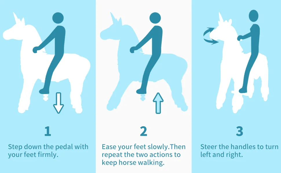 Ride on Unicorn Toy for Kids 4 to 9 Years, Unicorn Ride on Toy  No Battery or Electricity, Max Load 165 LBS