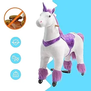 Ride on Unicorn Toy for Kids 4 to 9 Years, Unicorn Ride on Toy  No Battery or Electricity, Max Load 165 LBS