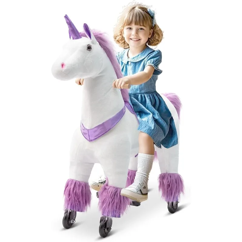 Ride on Unicorn Toy for Kids 4 to 9 Years, Unicorn Ride on Toy  No Battery or Electricity, Max Load 165 LBS