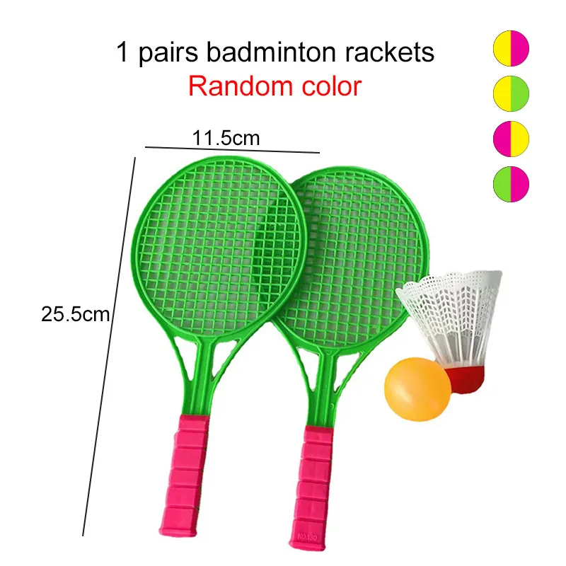 Mini Plastic Racket Set Outdoor Fitness Props for Children Sports Entertainment Tennis / Badminton / Baseball Equipment TMZ
