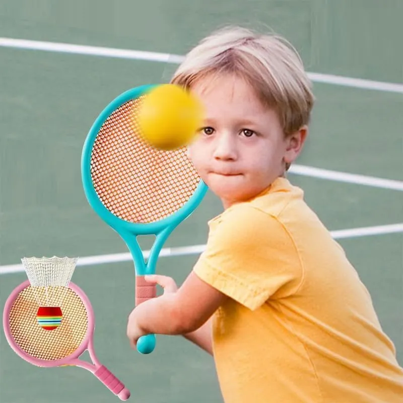 Mini Plastic Racket Set Outdoor Fitness Props for Children Sports Entertainment Tennis / Badminton / Baseball Equipment TMZ