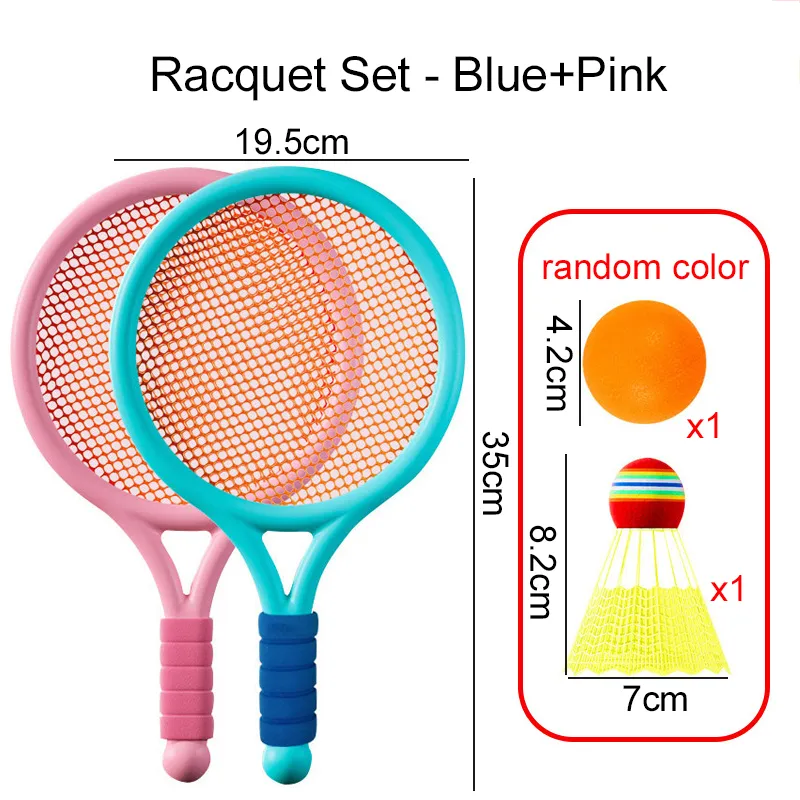 Mini Plastic Racket Set Outdoor Fitness Props for Children Sports Entertainment Tennis / Badminton / Baseball Equipment TMZ