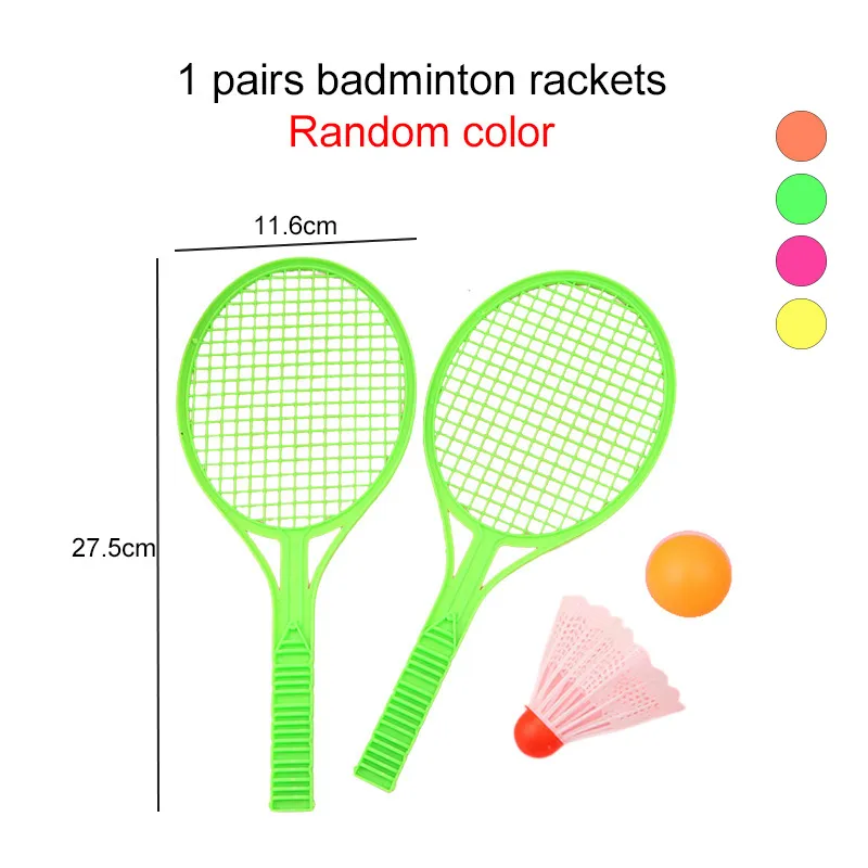 Mini Plastic Racket Set Outdoor Fitness Props for Children Sports Entertainment Tennis / Badminton / Baseball Equipment TMZ