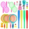 Mini Plastic Racket Set Outdoor Fitness Props for Children Sports Entertainment Tennis / Badminton / Baseball Equipment TMZ