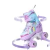 Children's Roller Skates2-12Beginner's Colorful Four-Wheel Flashing Roller Skates for Boys and Girls
