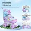 Children's Roller Skates2-12Beginner's Colorful Four-Wheel Flashing Roller Skates for Boys and Girls