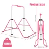 Adjustable Height Gymnastic Horizontal Bar, Expandable Gymnastics Bar, Pull Up Stand Station, Kids Folding Training Monkey Bar