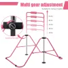 Adjustable Height Gymnastic Horizontal Bar, Expandable Gymnastics Bar, Pull Up Stand Station, Kids Folding Training Monkey Bar