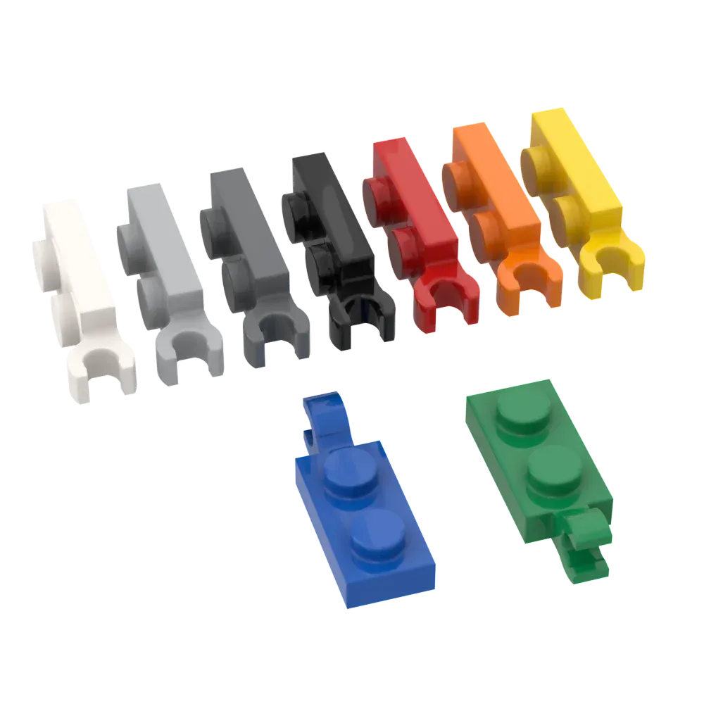 20PCS Bricks Parts 63868 Modified 1x2 With Clip Horizontal on End Building Blocks Universal Accessories STEM Stacking Bricks Toy