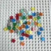 200PCS 1x1 Transparent Clear Colorful Bricks Flat Tile Smooth Building Blocks DIY Educational Creative Parts Toy for Kids 3070