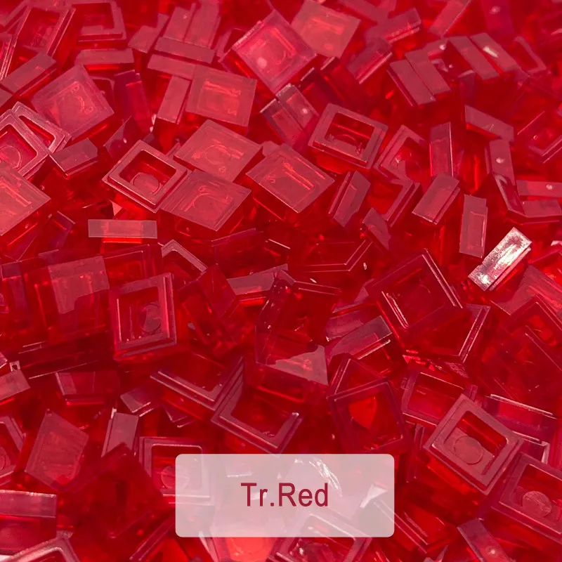 200PCS 1x1 Bricks Flat Tile Smooth 1*1 Building Blocks DIY Educational Creative Parts Toy for Kids Compatible 3070