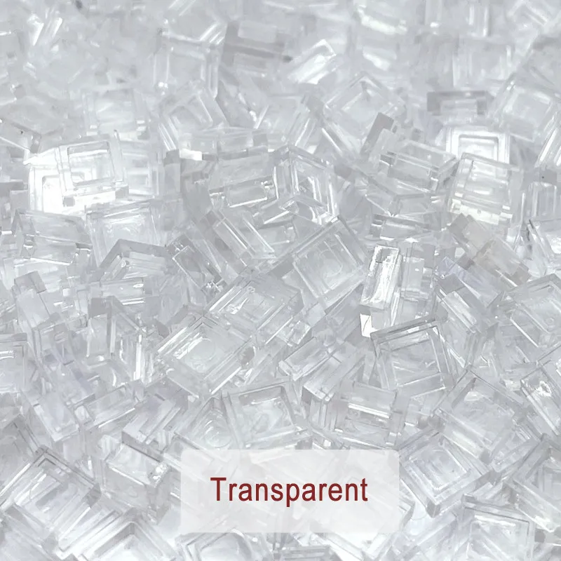 200PCS 1x1 Bricks Flat Tile Smooth 1*1 Building Blocks DIY Educational Creative Parts Toy for Kids Compatible 3070