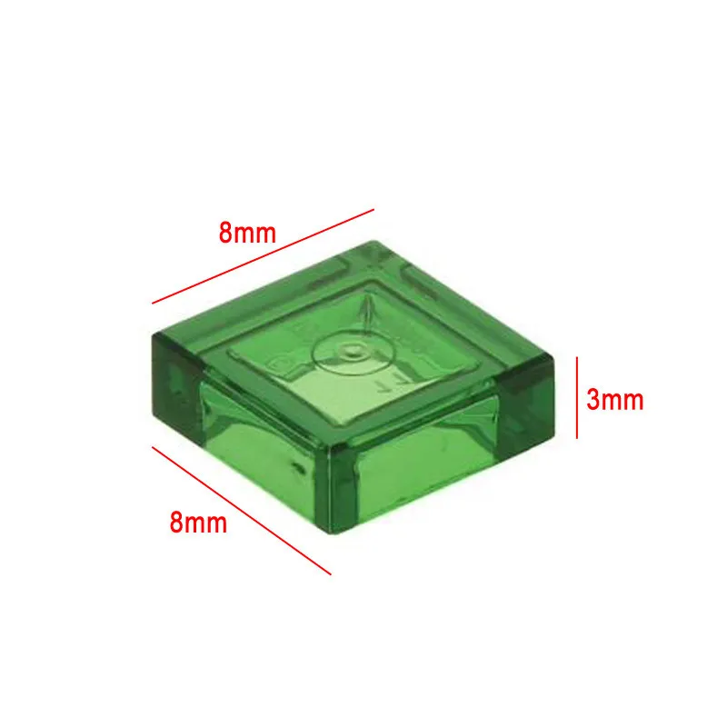 200PCS 1x1 Bricks Flat Tile Smooth 1*1 Building Blocks DIY Educational Creative Parts Toy for Kids Compatible 3070